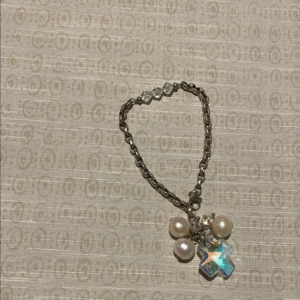Swarovski Crystal Cross Pearl and Crystals.
